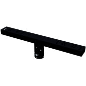 Spotlight adaptation | galvanized and coated in RAL9005 | mounting of 2 spotlights